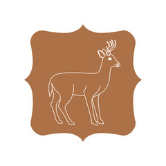 Deer icon. Livestock animal life nature and fauna theme. Isolated design. Vector illustration