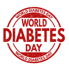 World diabetes day sign or stamp