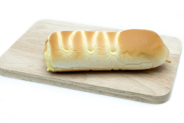 Close up of bread cream.