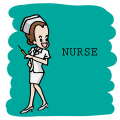 cute nurse cartoon vector character