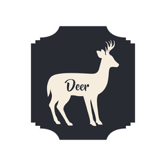 Fototapeta na wymiar Deer icon. Livestock animal life nature and fauna theme. Isolated design. Vector illustration
