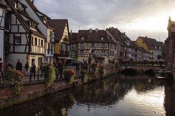 Fototapeta na wymiar Beautiful Colmar in France Alsace