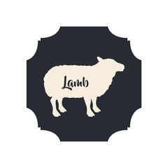 Lamb icon. Livestock animal life nature and fauna theme. Isolated design. Vector illustration