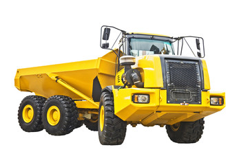 Truck on the white background.