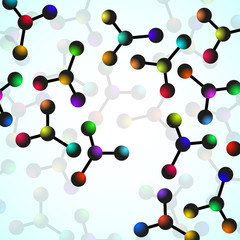 Molecule structure. DNA. Abstract background. Vector illustration. Eps10
