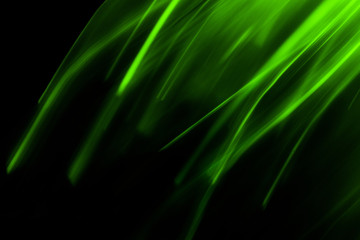 Green abstract background. Green light in motion