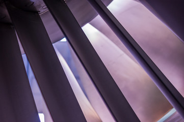 Obraz premium Turbine blades of a jet engine