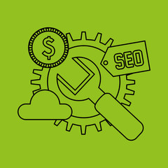 search engine optimization flat icons vector illustration design