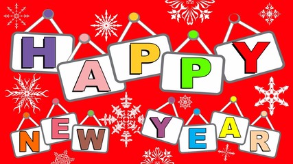 Happy New Year - Illustration, 
2017 HAPPY NEW YEAR, 
New Year eve party, 
Happy New Year greeting inscription