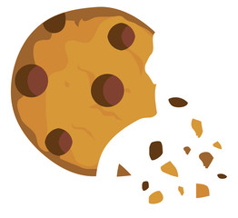 Fototapeta premium Vector Chocolate Chip Cookie