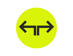 Vector arrows symbol icon. Flat design style