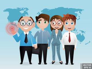 Working in the office. A business meeting. A successful deal. Discussion. Concept of success. For your design.