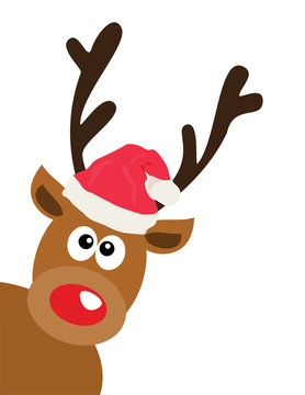 Vector Funny Christmas Deer