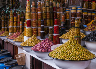 Olivenstand in Marrakesch; Marokko