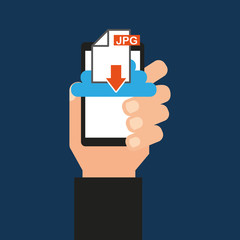 download digital data icons vector illustration design