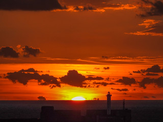 Obraz premium ciel avant le coucher de soleil