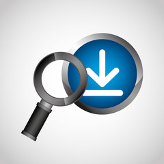 download digital data icons vector illustration design