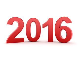 3D rendering  2016 New Year digits