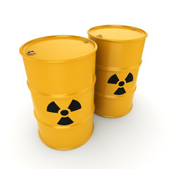 3D rendering radioactive barrels © apopium