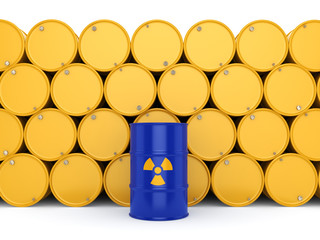 3D rendering radioactive barrels © apopium