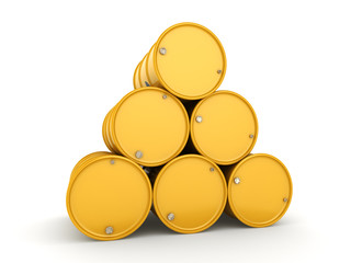 3D rendering radioactive barrels © apopium