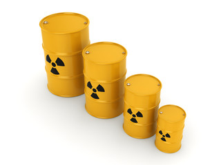 3D rendering radioactive barrels © apopium