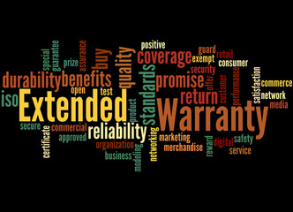 Extended Warranty, word cloud concept 3