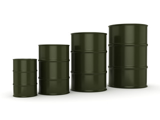 3D rendering khaki barrels