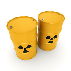 3D rendering radioactive barrels © apopium