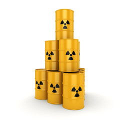 3D rendering radioactive barrels © apopium