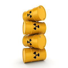 3D rendering radioactive barrels © apopium