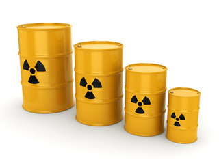 3D rendering radioactive barrels © apopium