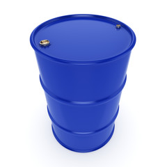 3D rendering blue barrel