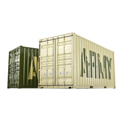 3D rendering army containers
