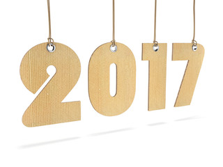 3D rendering 2017 New Year digits