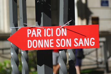 Don du sang - obrazy, fototapety, plakaty