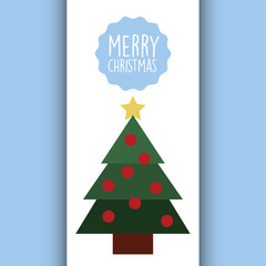 Naklejka na ściany i meble merry christmas card with decorative element vector illustration design