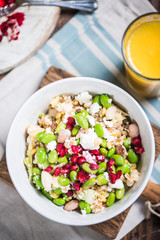 Wholefood salad, clean eating and diet