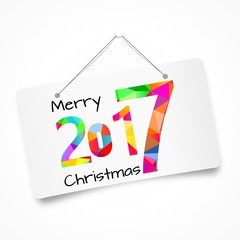 2017 merry christmas and  happy new year pannel