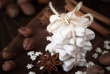 Christmas cookies, spices and nuts