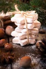 Christmas cookies, spices and nuts