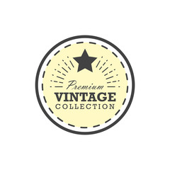 Vintage label design vector illustration. Template for you logo, letters and web design projects