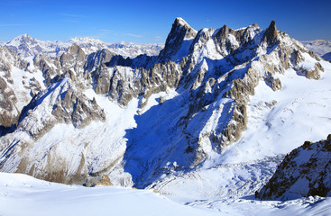 Les Grandes Jorasses in Haute Savoie, France