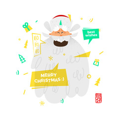 Santa Claus happy face.