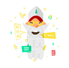 Santa Claus happy face.