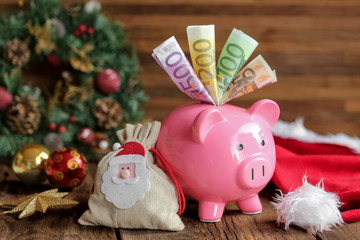 cochon tirelire cadeau de noël
