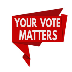 Your Vote Matters origami speech bubble