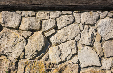 Old stone brick wall