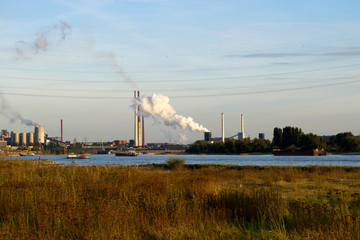 Fototapeta na wymiar Industriegebiet am Rhein