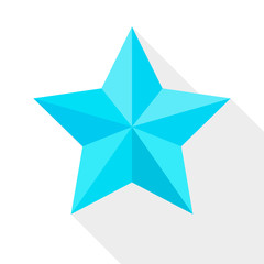 Blue star icon. Vector illustration